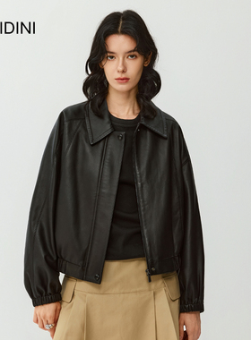 VIVIDINI 休闲女士百搭单皮皮衣夹克