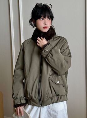 VIVIDINI两面穿兔毛外套