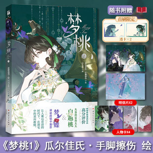 【印签绘+首刷限定透卡】梦桃1 瓜尔佳氏·手脚擦伤绘 哔哩哔哩漫画实体书 双女主双向救赎镜中魅影梦蝶富商太太白越桃