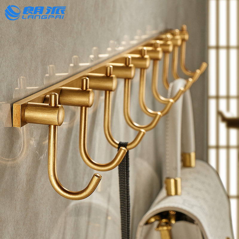 朗派全铜挂衣钩进门入户衣服挂钩壁挂墙壁门后衣柜仿古衣帽钩子,家装主材,挂钩/挂衣钩,淘宝优惠券,粉丝福利购,淘宝优惠卷