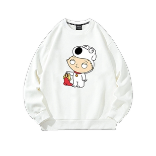 恶搞之家布莱恩饺子皮特长袖T恤男圆领卫衣宽松薄款上衣早秋外套