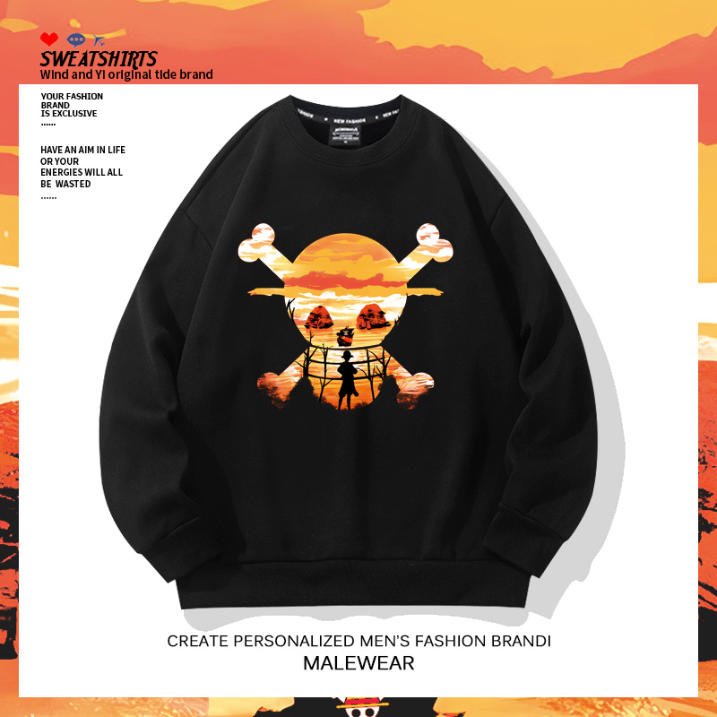 风和逸动漫周边圆领套头