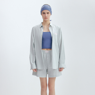 女2025新款 LOUD 衬衫 条纹防晒长袖 轻奢高级感通勤面试休闲 EYES