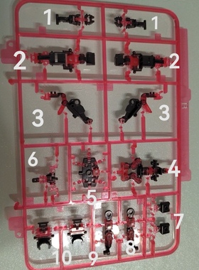 RG独角兽 万代RG 1/144 红色骨架 高达模型 补件