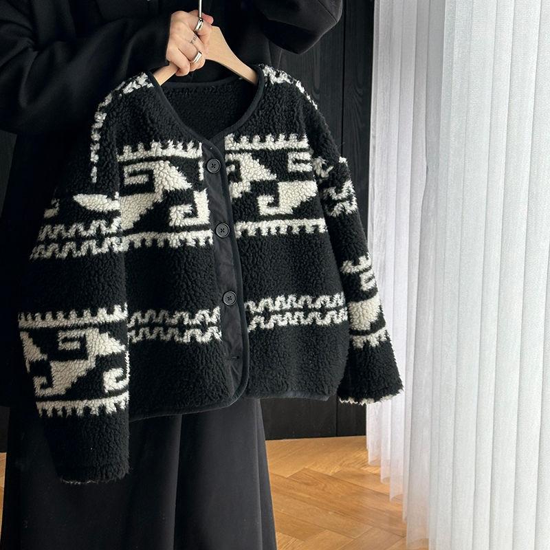 男女童羊羔毛加绒保暖上衣