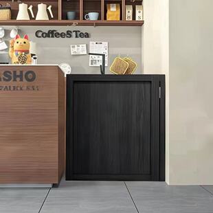 实木半腰门栅栏门酒吧吧台隔断门双向回弹自由门牛仔门幼儿园矮门