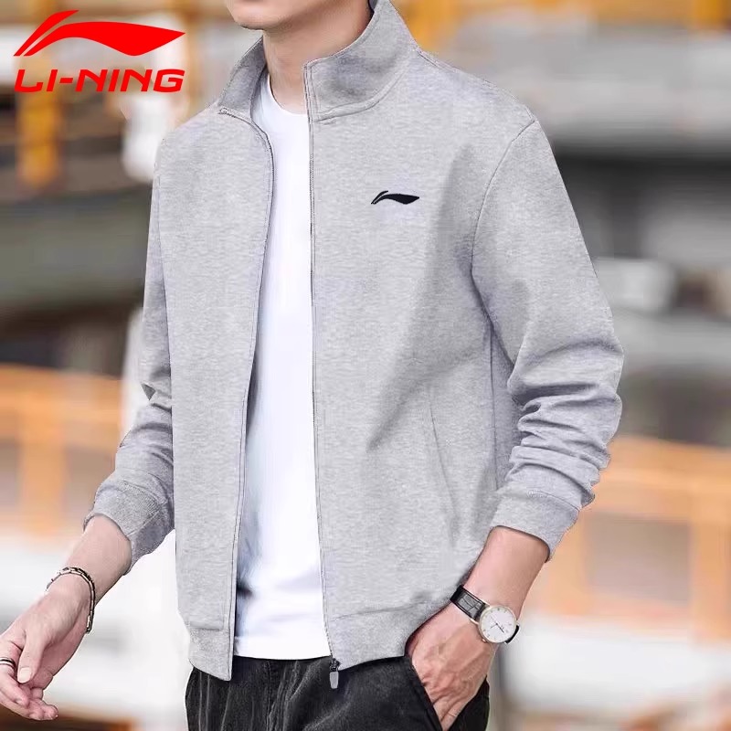李宁灰色外套男2025新款