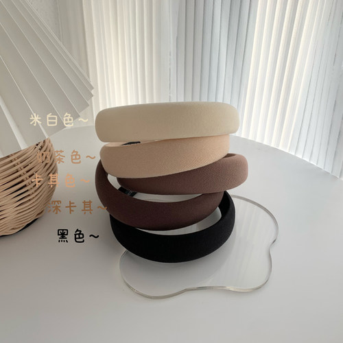韩国新款秋冬海绵发箍高颅顶压发头箍少女发卡高级感头饰