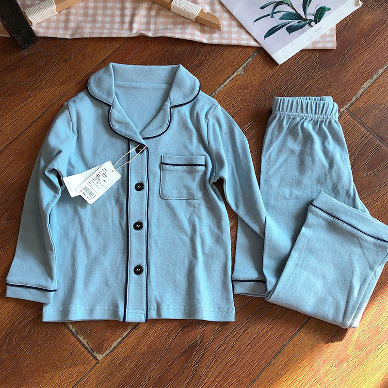 100%纯棉~儿童大码睡衣纯棉家居服套装大童男女童家居服亲子A类