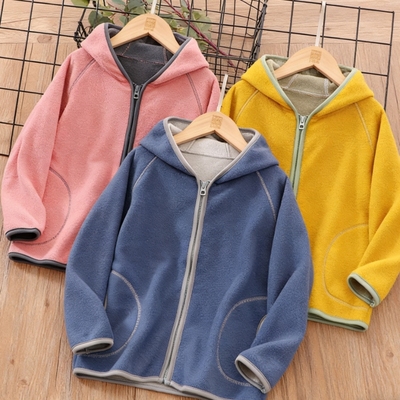 特价清仓处理！儿童摇粒绒外套学生秋冬内搭抓绒连帽上衣卫衣内胆
