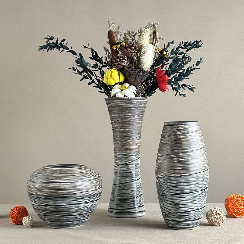 复古怀旧花瓶客厅插花摆件新中式花器玄关电视柜家居装饰品陶瓷,家居饰品,花瓶,淘宝优惠券,粉丝福利购,淘宝优惠卷