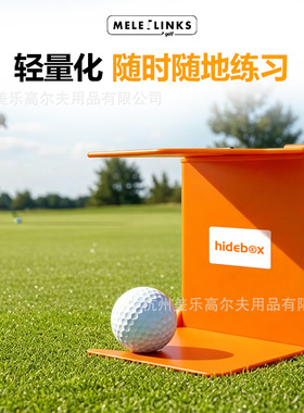 高尔夫推杆练习器 推杆盲盒hide box 隐藏球体推杆瞄准器用品