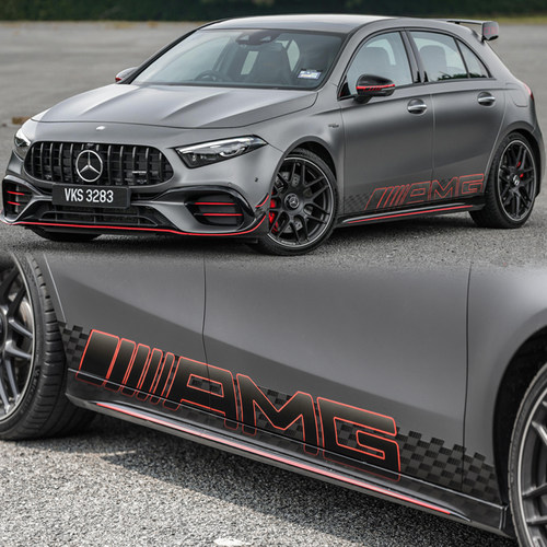 适用奔驰A45S侧裙车身贴汽车车贴