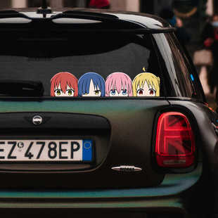 孤独摇滚车贴后藤独二次元可爱卡通动漫汽车装饰贴纸电动车笔记本