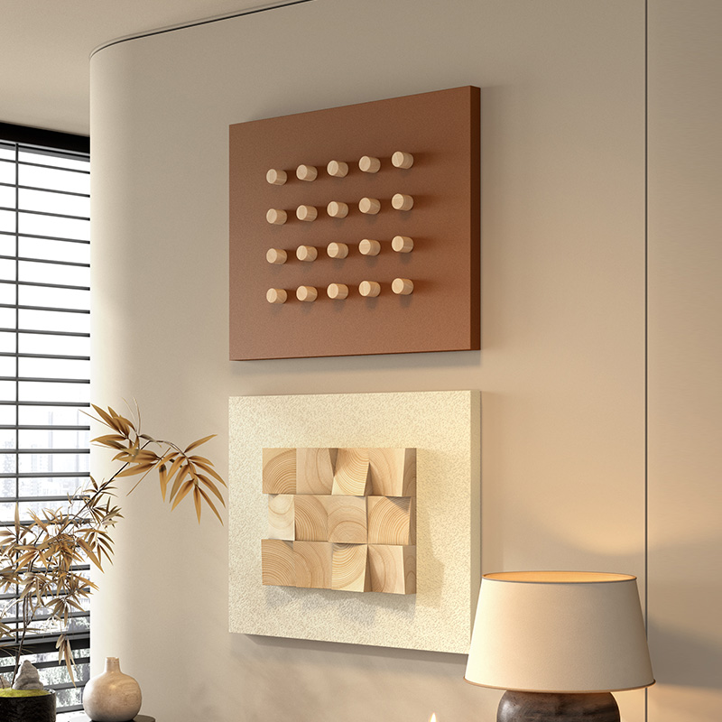 3d立体实木2025新款高端大气极简客厅装饰画餐厅卧室床头玄关挂画