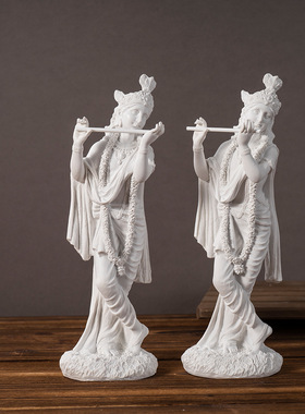 跨境克里希纳印度神像人物树脂摆件东南亚装饰佛像家居桌面工艺品