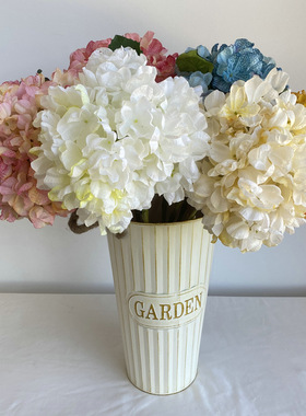 曼谷大单只焦边绣球 diy装饰欧式复古绣球花家居橱窗摆件仿真花束