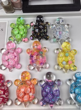 新款9.3巨无霸m豆流沙小乌龟对碰可爱摆件仿真动物全红同款蝉非儿