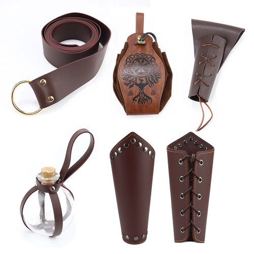 跨境万圣节套装中世纪复古包维京狂欢节COSPLAY服装配件装扮道具