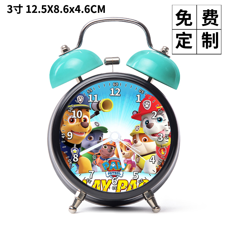 X款12小砾路马灰灰毛毛阿奇天天儿童闹钟玩具汪汪队学生卡通儿童