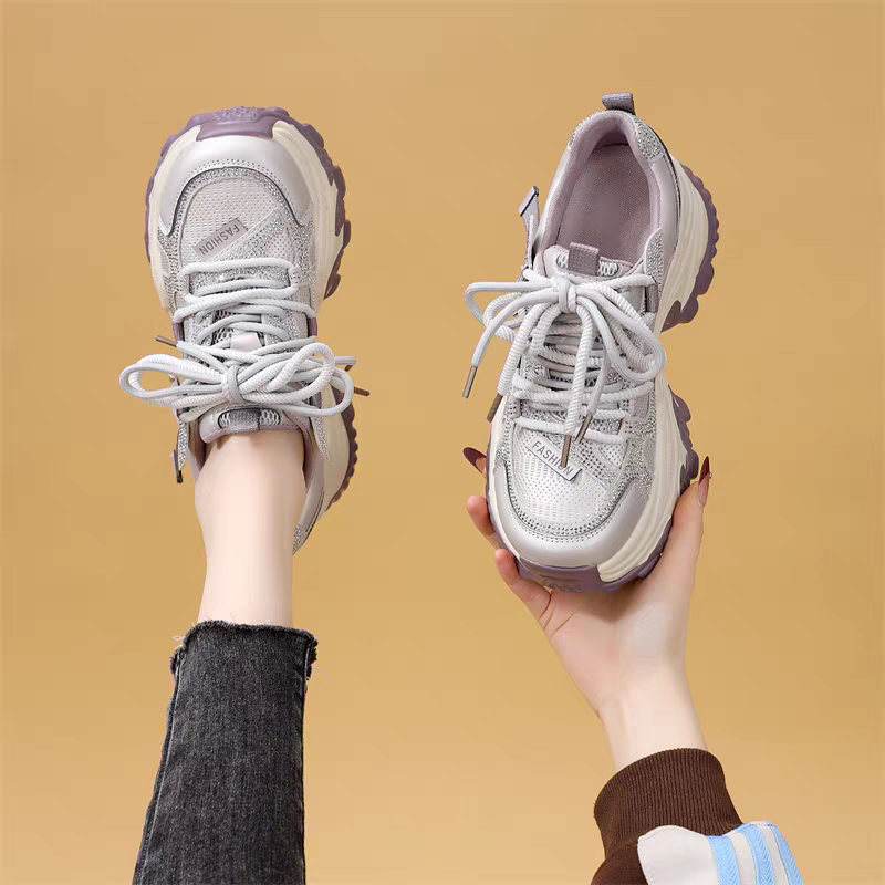 厚底老爹鞋女款冬加绒增高百搭显脚小春秋单鞋休闲透气女鞋运动鞋,女鞋,老爹鞋,淘宝优惠券,粉丝福利购,淘宝优惠卷