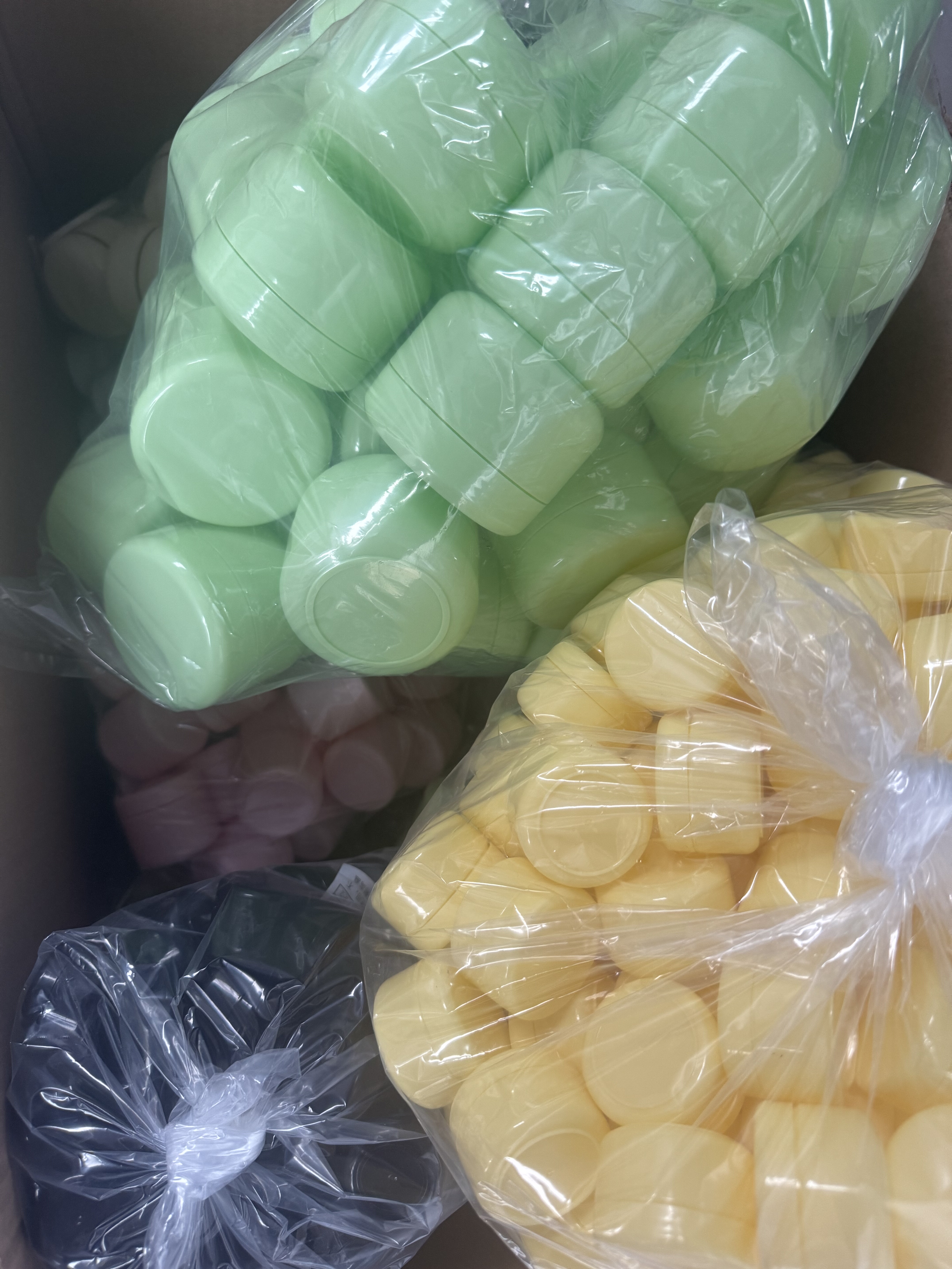 处理PP面霜盒20g30g50g100克圆盒化妆品包装分装膏盒试用装小样盒