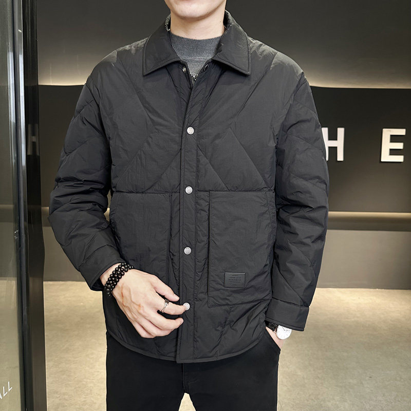 轻薄羽绒服标男冬季潮流翻领短款外套男士夹克Y2510-P155,男装羽绒服,电商A239