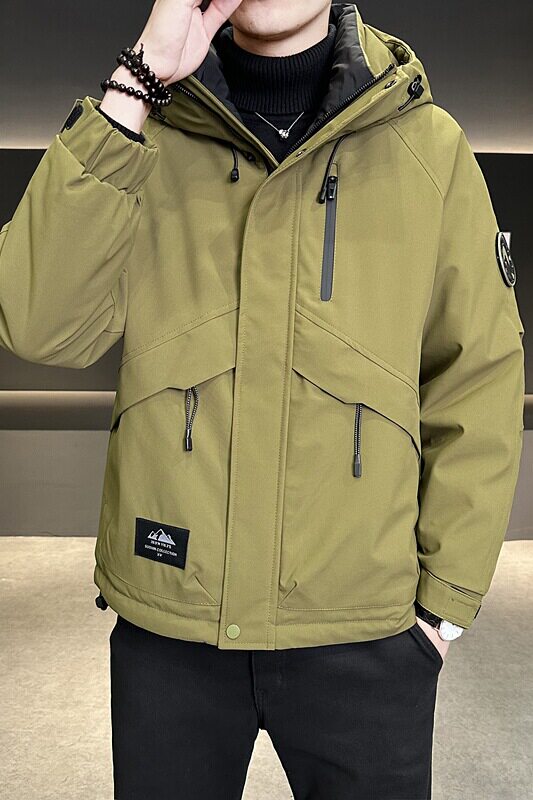 冬季新款店主工装羽绒服男短款冲锋衣保暖羽绒外套Y117-P200,男装羽绒服,电商A239