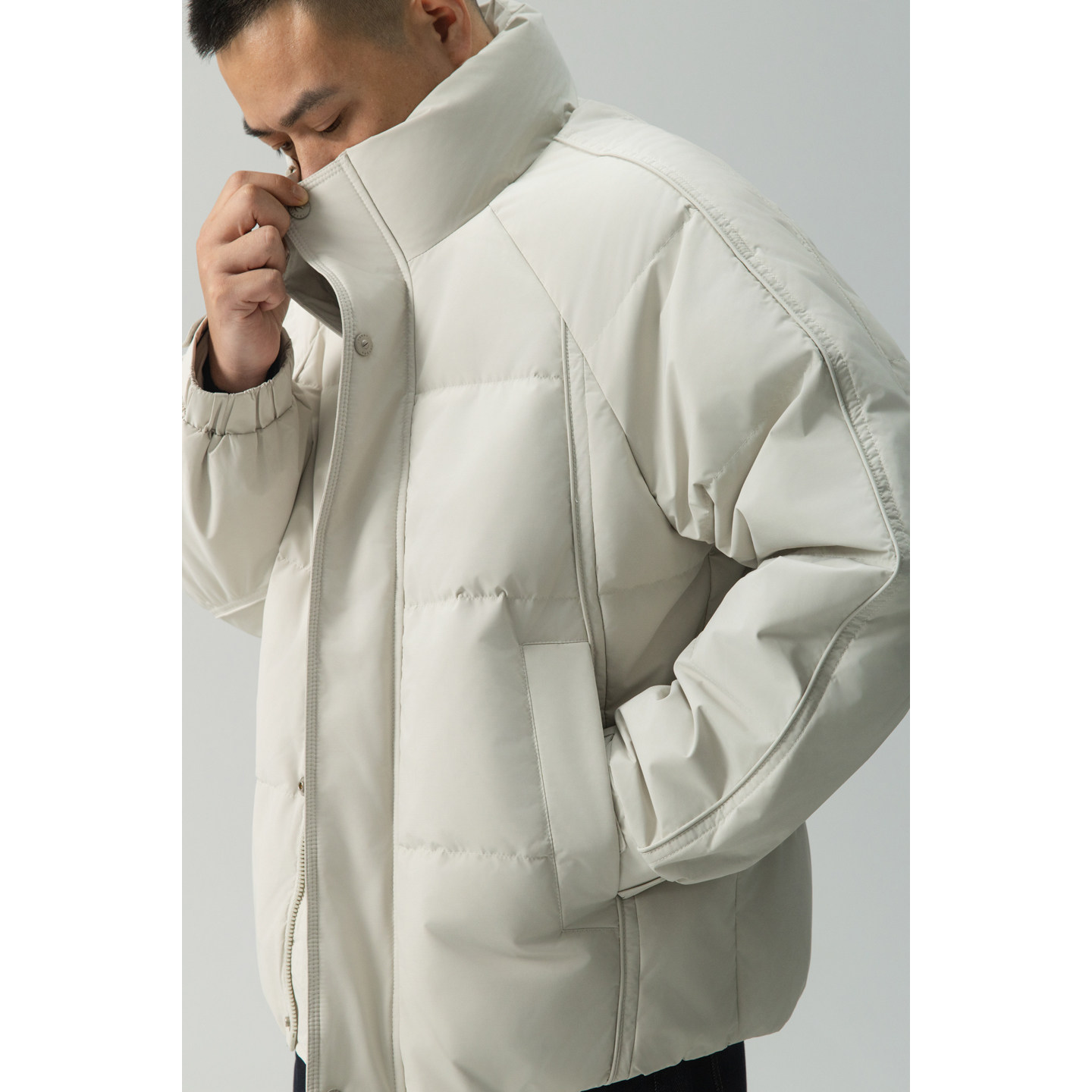 冬季店主风新款立领标羽绒服男短款保暖羽绒外套YR25101-P198,男装羽绒服,电商A239
