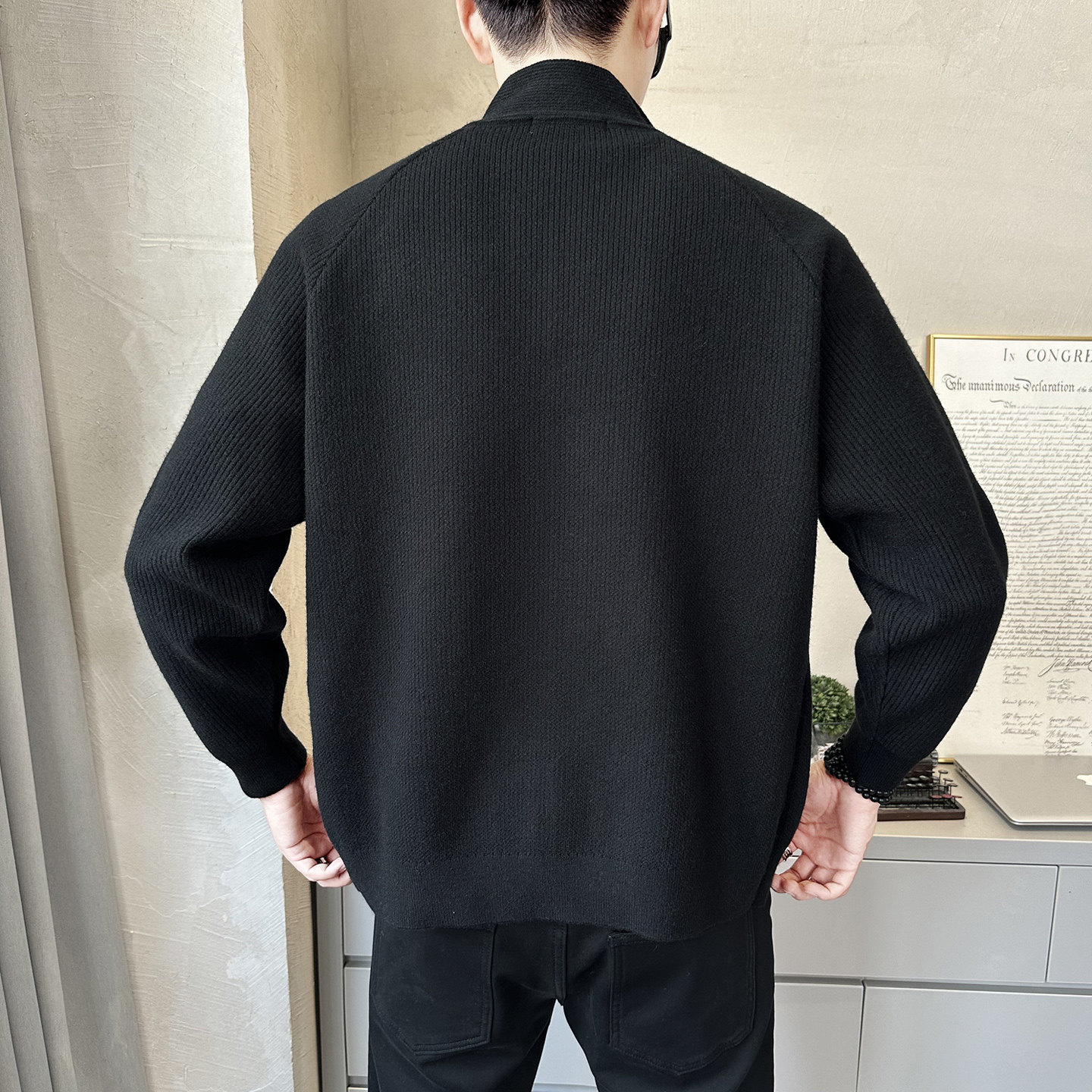 2026春季立领毛衣开衫男士休闲短款毛衣外套K7732-P135,男装针织衫/毛衣,电商A239