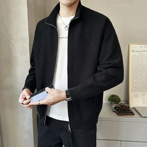 2026春莱赛尔立领毛衣开衫 男士秋季休闲短款毛衣外套 K7719-P130图片