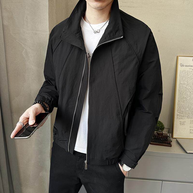 春季立领夹克男休闲百搭外套时尚潮流上衣JK6510-P130,男装夹克,电商A239
