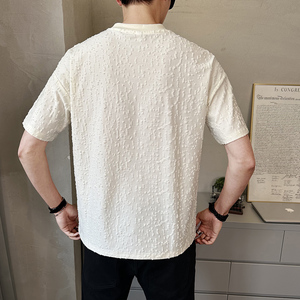 夏季新款短袖t男韩版潮流简约半袖上衣青年修身休闲T恤T1115-P48图片