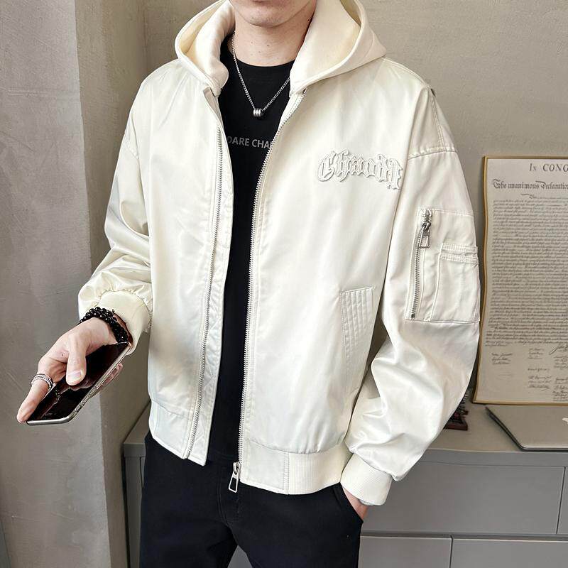 春季男士可拆卸帽子夹克外套时尚百搭宽松上衣男装潮JK2526-P160,男装夹克,电商A239