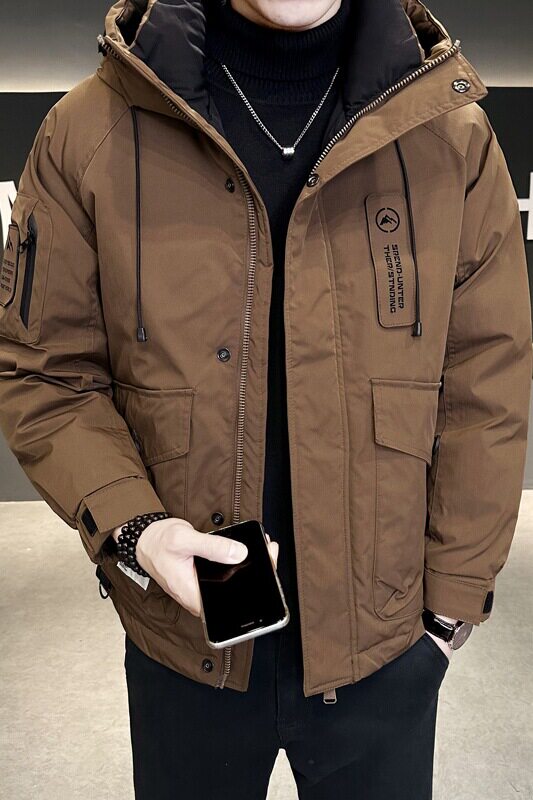 冬季新款工装羽绒服男短款保暖羽绒外套Y9871-P195,男装羽绒服,电商A239