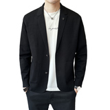 西装领针织天丝开衫秋季韩版潮流毛衣外套男士上衣K7713-P135，男装针织衫/毛衣，电商A239