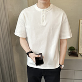 男士棉短袖T恤2025夏季新款圆领韩版宽松设计感上衣服T98001-P58，男装T恤，电商A239