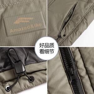 Tim短款连帽羽绒马甲男 休闲日系面包服保暖外套马夹背心M76-P125图片