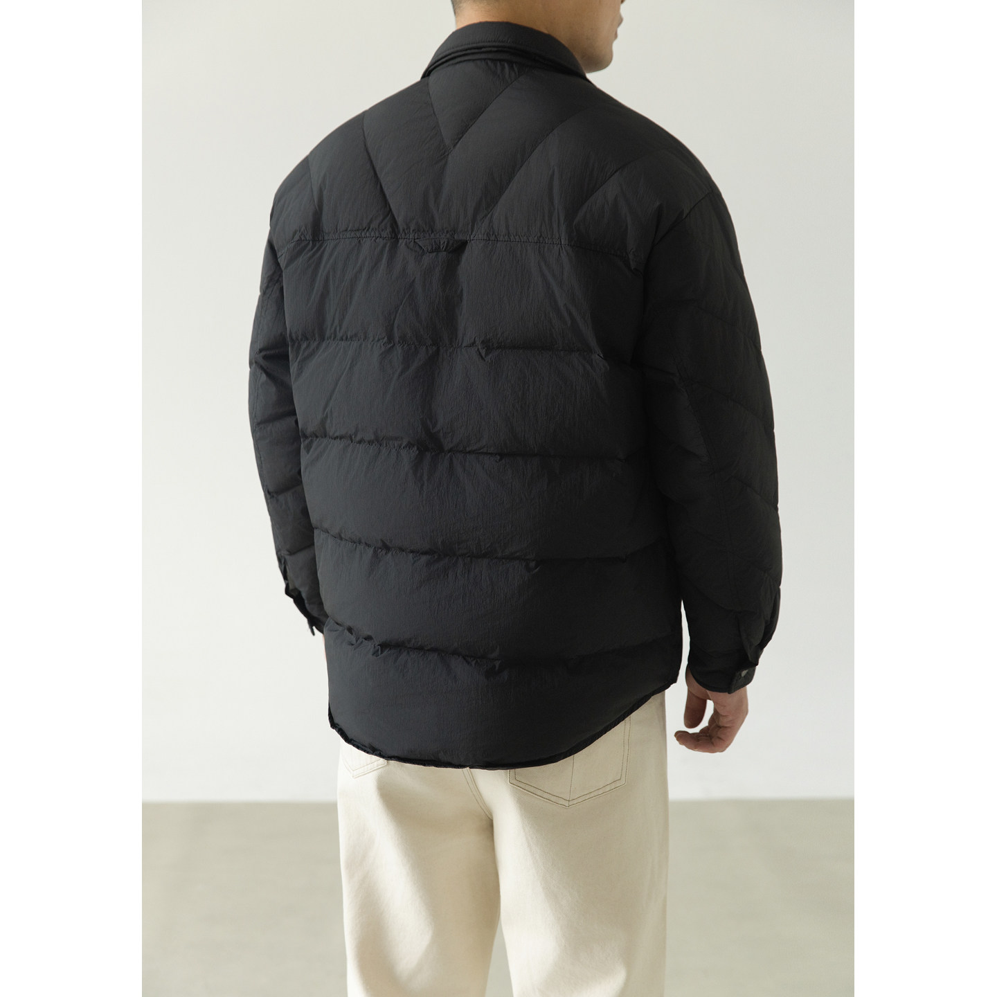 老钱风轻薄羽绒服标男冬季潮流翻领短款外套男士夹克Y2510-P155,男装夹克,电商A239