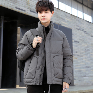 冬季短款立领羽绒服男 日系面包服保暖外套Y106-P140图片
