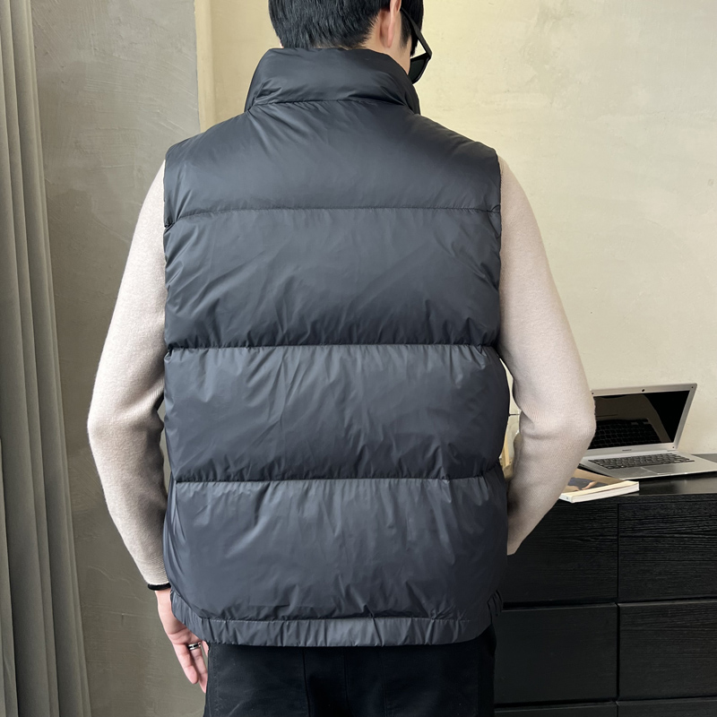 短款立领羽绒马夹男休闲日系面包服保暖外套马甲背心M211-P120，男装背心/马甲，电商A239