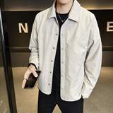 男士翻领夹克春秋休闲风简约百搭外套潮流男装上衣JK2607-P128，男装夹克，电商A239