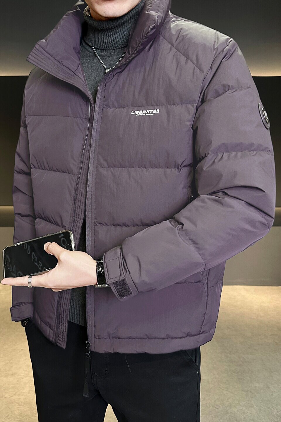 冬季男士羽绒服新款青年时尚简约修身保暖百搭外套Y5555-P205,男装羽绒服,电商A239
