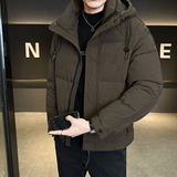 冬季店主风新款连帽标羽绒服男短款保暖羽绒外套Y2597-P235，男装羽绒服，电商A239