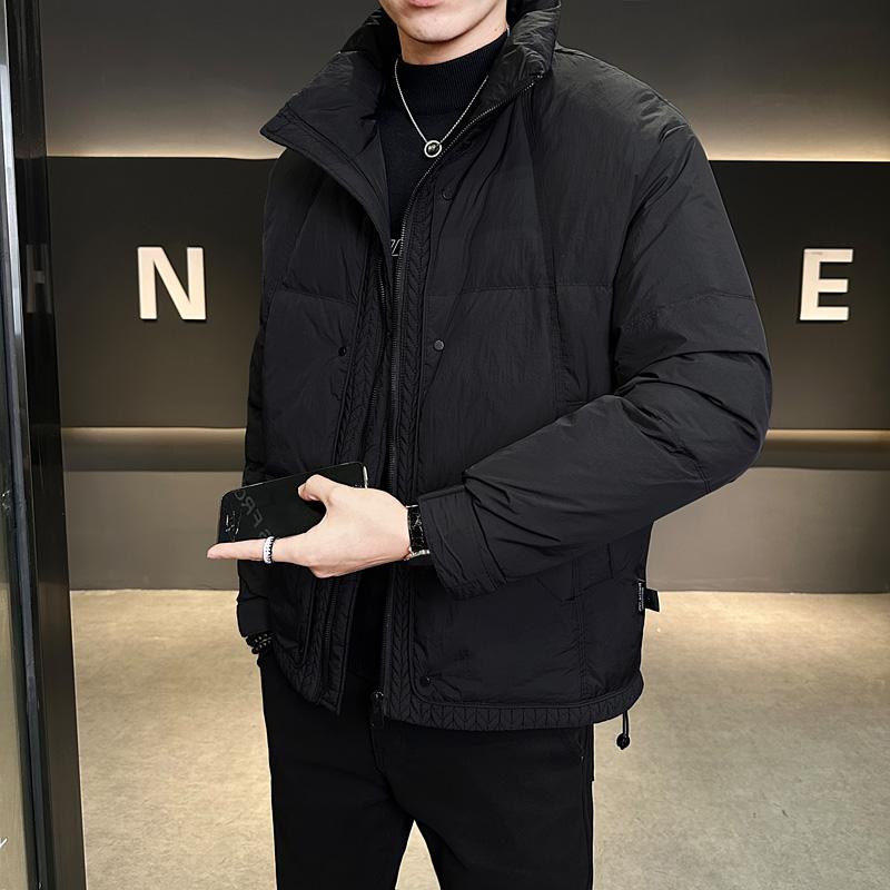 冬季短款立领标羽绒服男工艺款加厚面包服保暖外套Y201-P220,男装羽绒服,电商A239