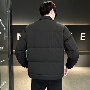 羽绒服男冬季潮流翻领短款外套 男士衬衫款羽绒外衣Y6685-P170图片