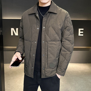 轻薄羽绒服标男冬季潮流翻领短款外套 男士夹克Y2510-P155图片