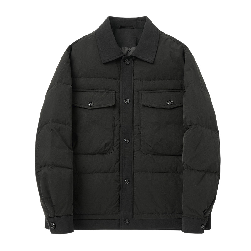 羽绒服男冬季潮流翻领短款外套男士衬衫款羽绒外衣Y6685-P170,男装羽绒服,电商A239