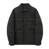 羽绒服男冬季潮流翻领短款外套男士衬衫款羽绒外衣Y6685-P170，男装羽绒服，电商A239