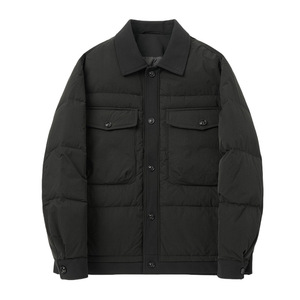 羽绒服男冬季潮流翻领短款外套 男士衬衫款羽绒外衣Y6685-P170图片